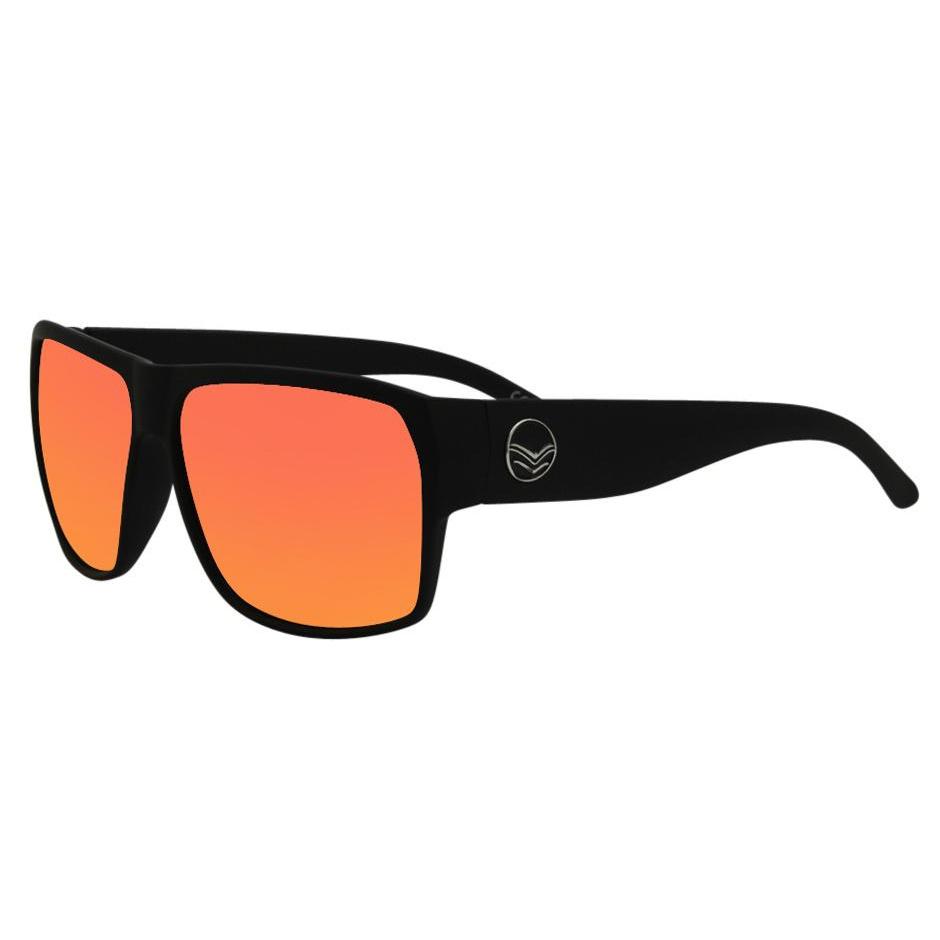 I-SEA Nick I Polarized Sunglasses - Black Rubber & Red Mirror