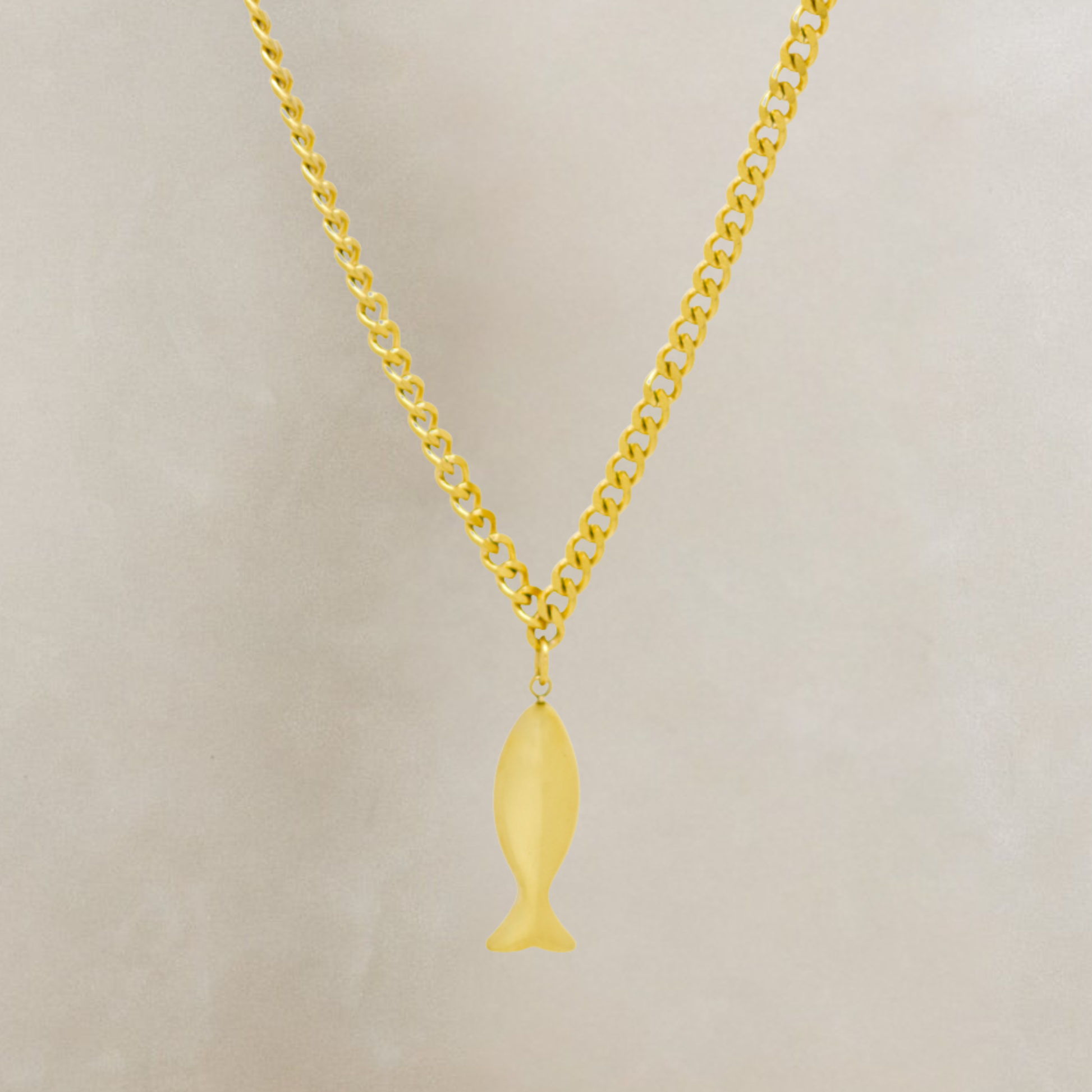 Salty Cali Golden Fish Necklace by Salty Cali