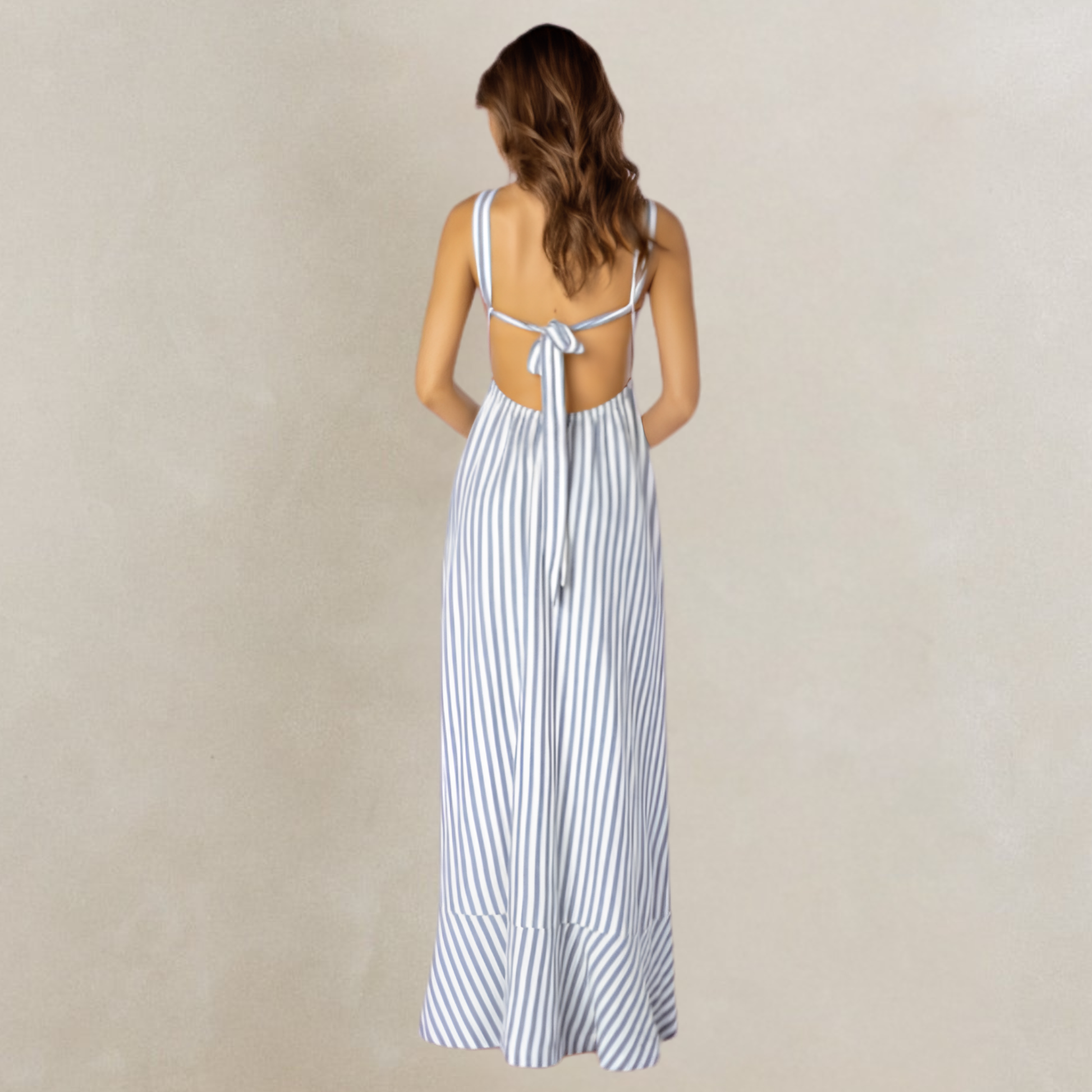 Roxy Wilder Coast Maxi Dress - Blue Horizon Jail Bird Stripe by Roxy
