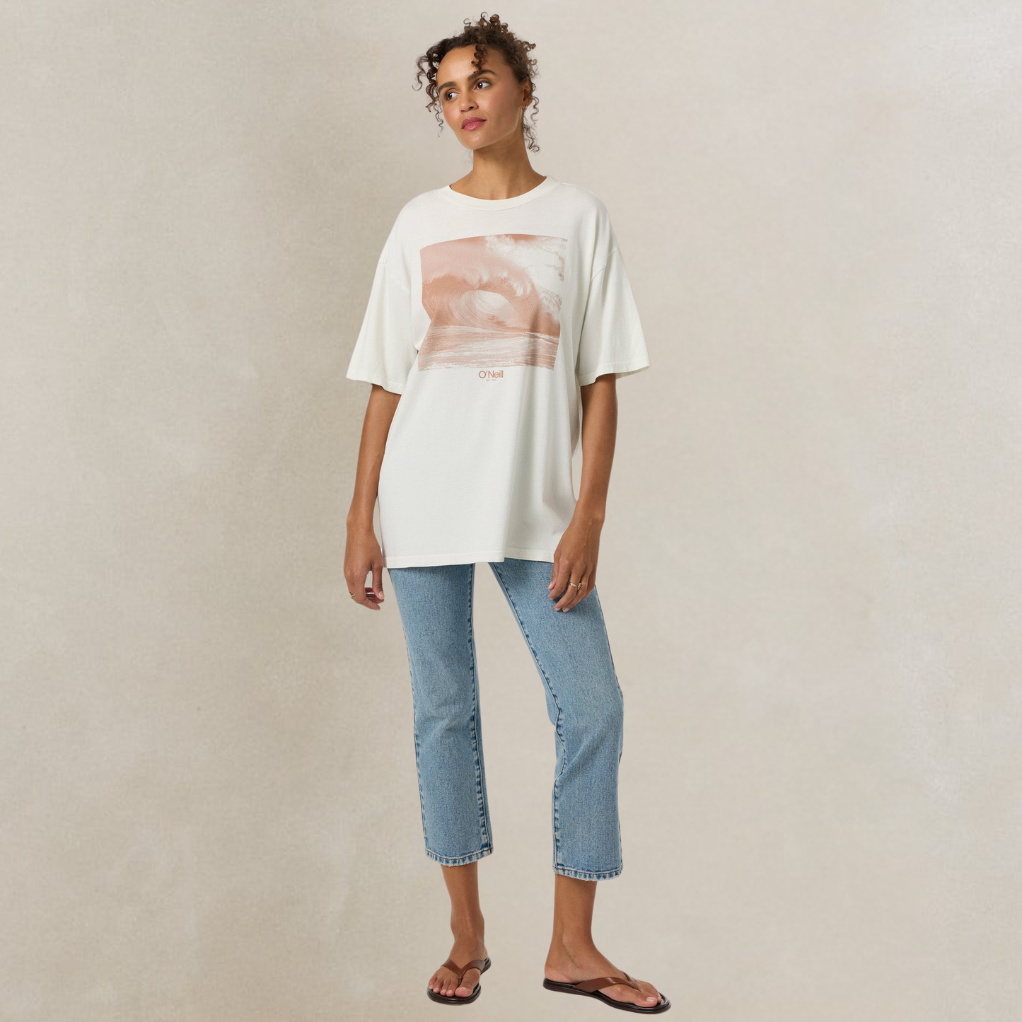 O'Neill O'Riginals Wave Tone Oversized Tee - Tofu