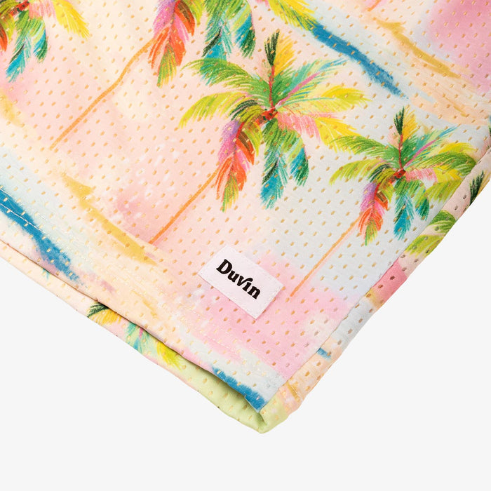 Duvin Pastel Palm Mesh Lounge Short