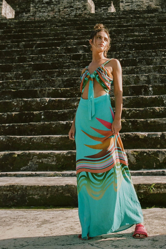 O'Neill Salma Maxi Dress - Aquamarine