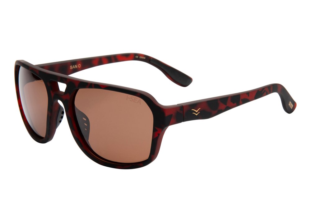I-Sea San O Polarized Sunglasses - Tort and Brown