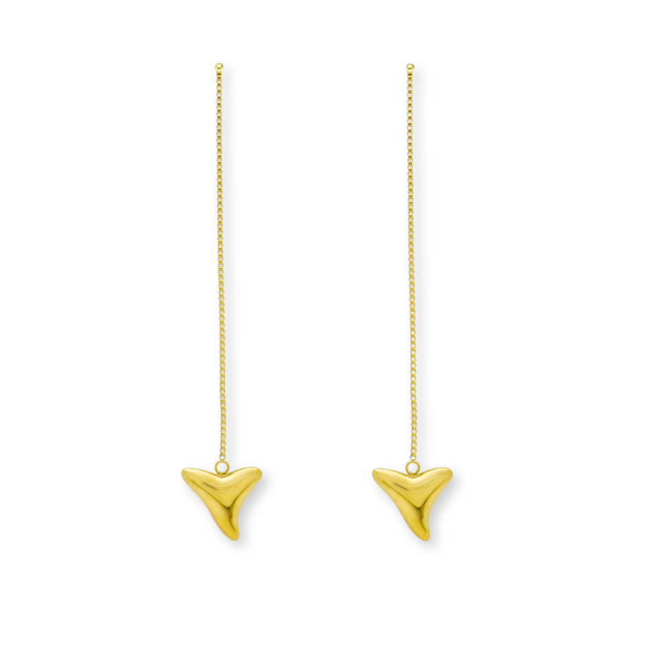 Salty Cali Shark Tooth Threader Earrings