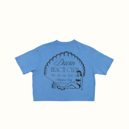 Duvin Shoreline Crop Tee - Blue