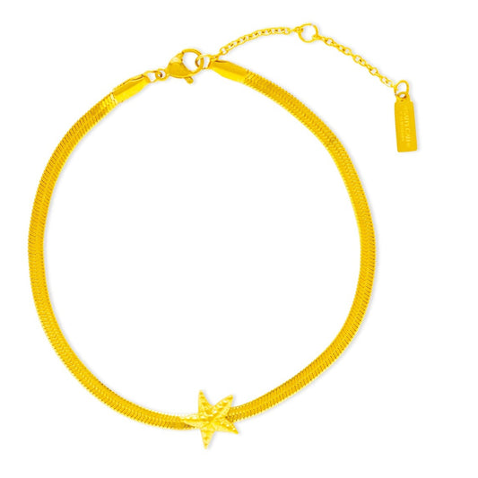 Salty Cali Starfish Anklet - Gold