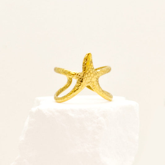 Salty Cali Sea Star Ring - Gold
