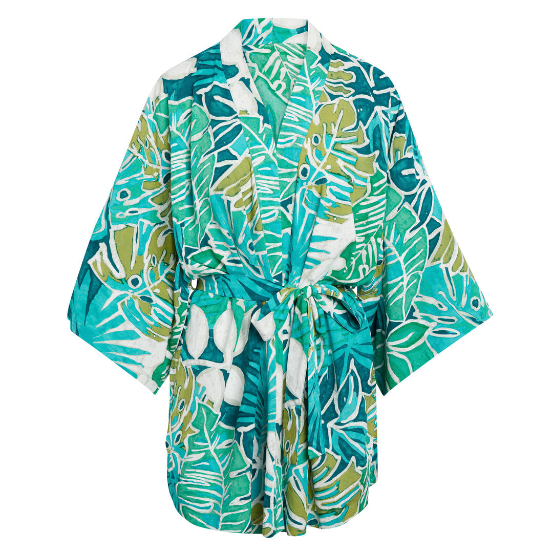 Jams World Short Kimono Robe - Garden Isle