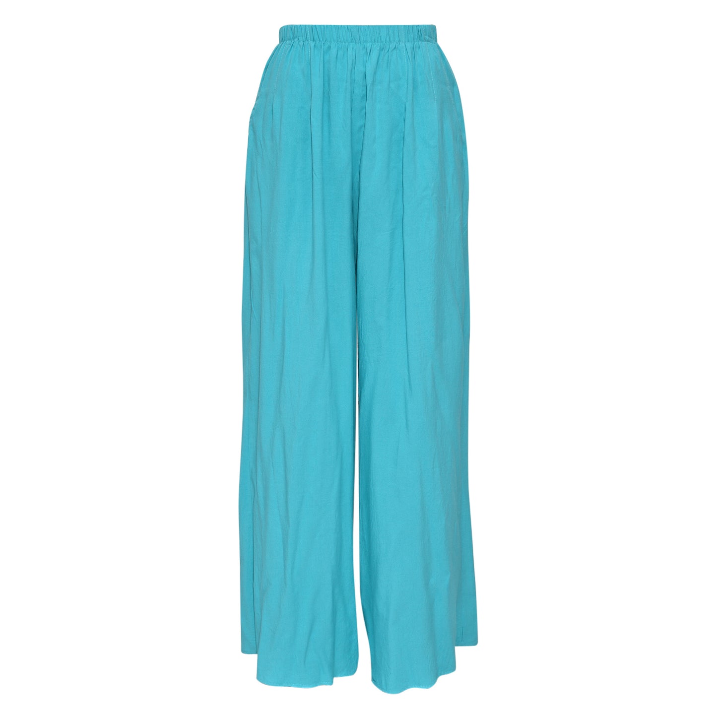 Jams World Solid Long Wide Leg Pants - Ocean