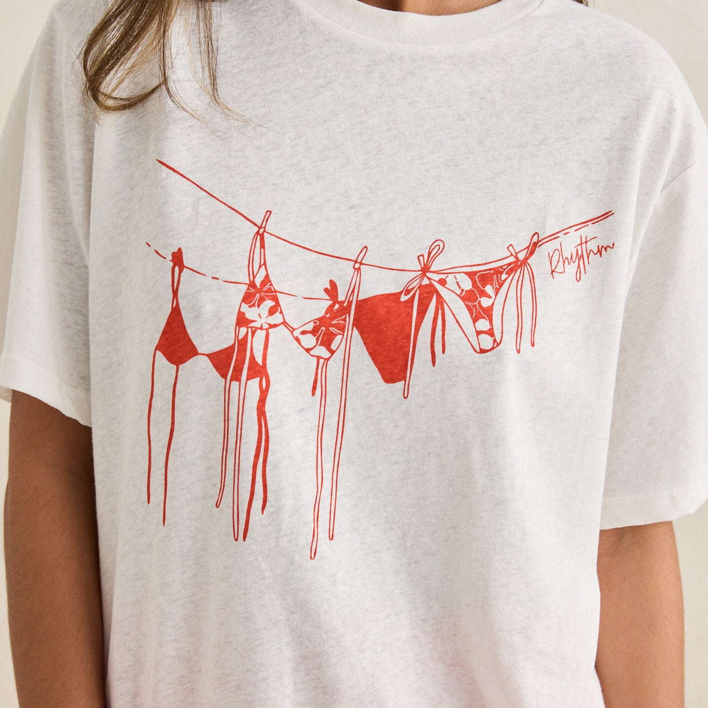 Rhythm Melia Oversized T-Shirt - Red