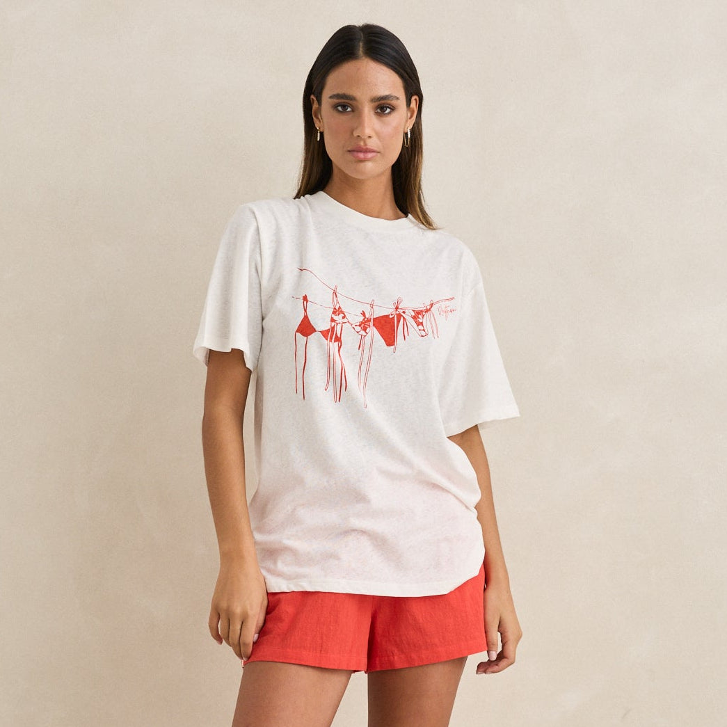 Rhythm Melia Oversized T-Shirt - Red