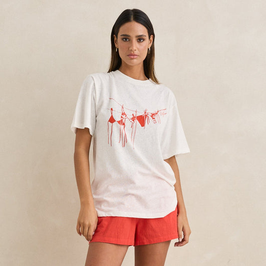 Rhythm Melia Oversized T-Shirt - Red