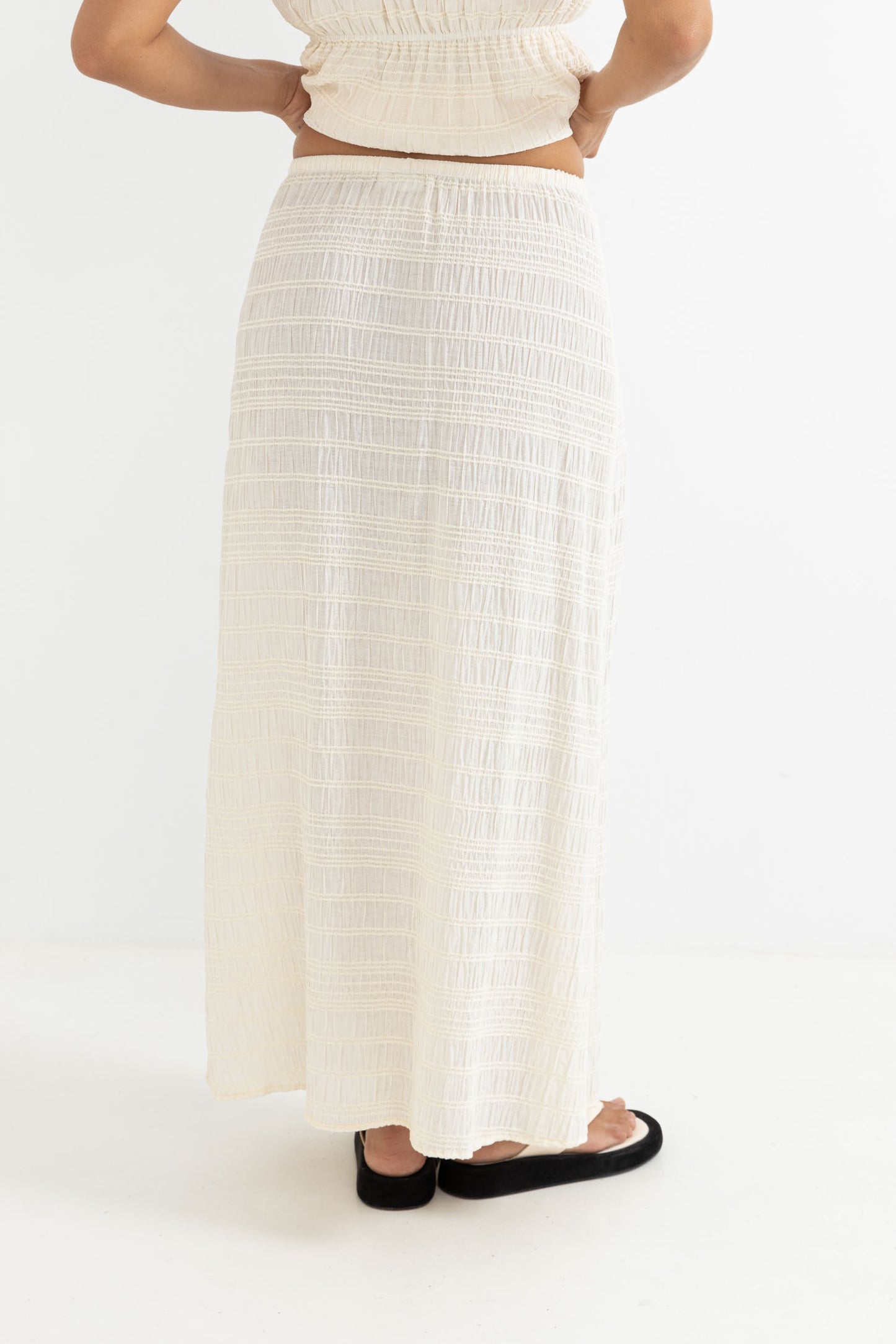 Rhythm Sandy Cove Midi Skirt - Natural