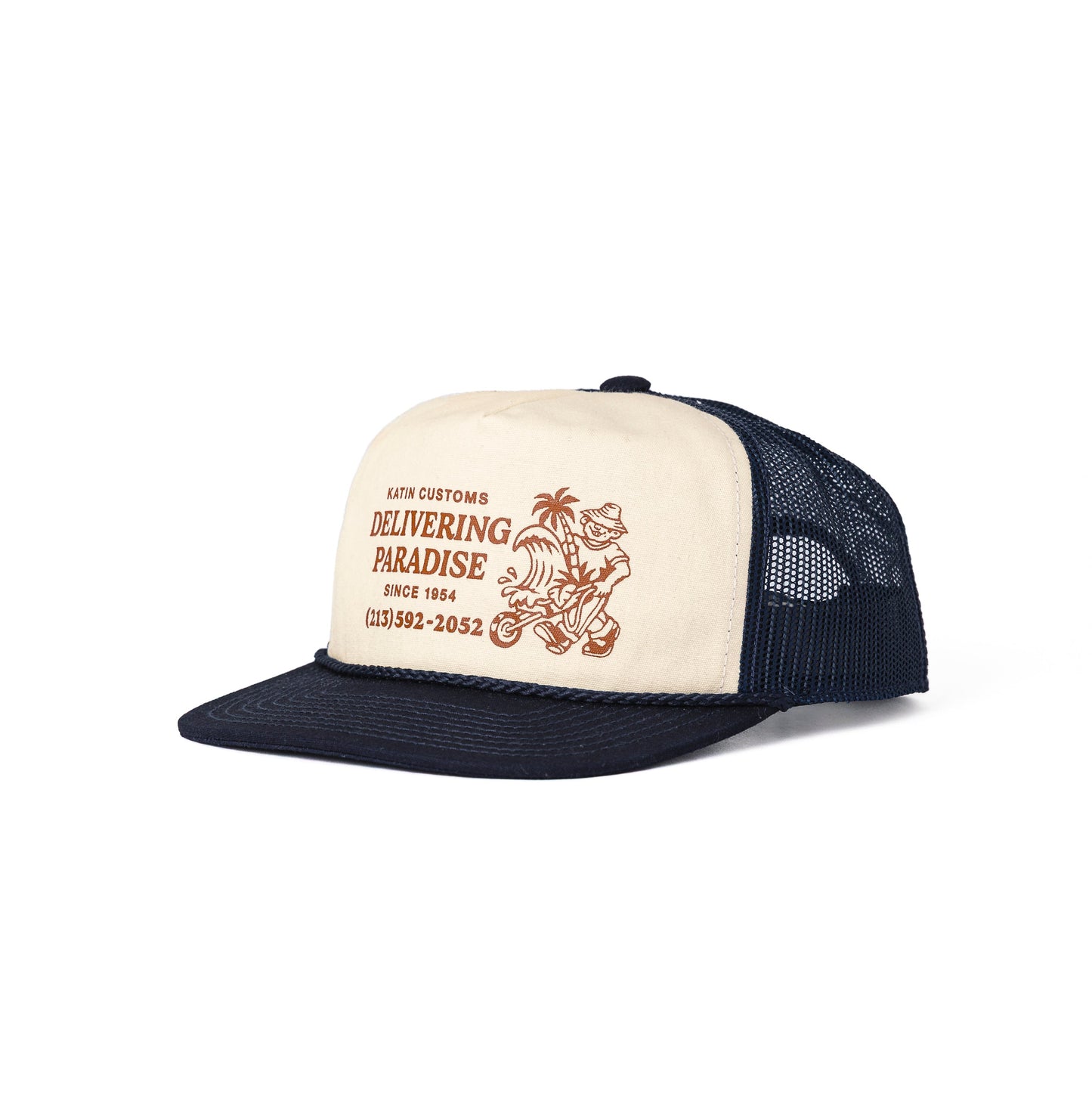Katin Wheeler Trucker Hat - White and Navy