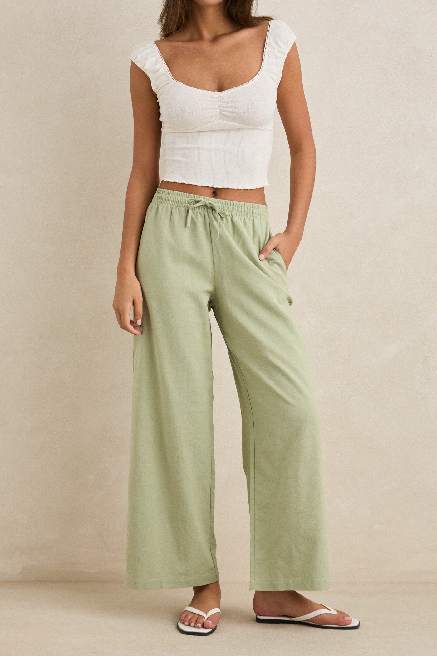 Rhythm Dolly Beach Pant - Palm