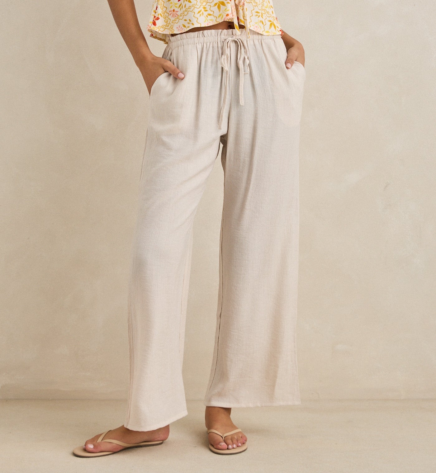 Rhythm Airlie Beach Pant - Ivory