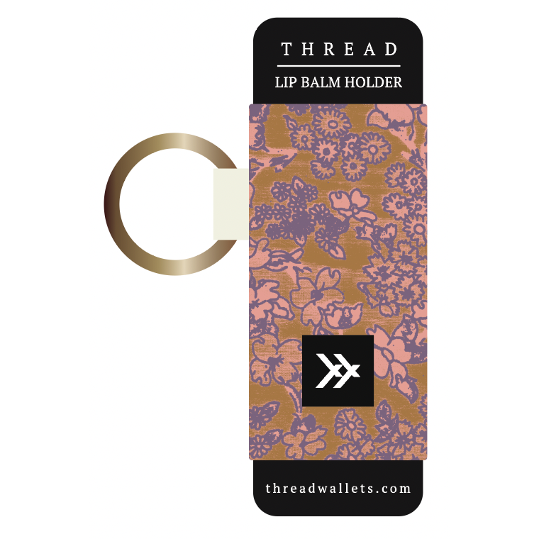 Thread Wallets Maya Lip Balm Holder - Floral Chapstick Keychain ...