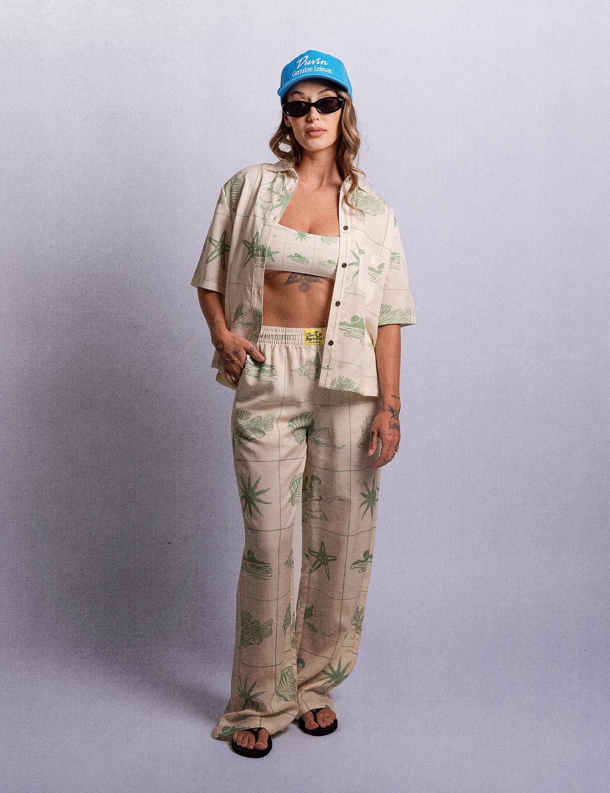 Duvin Womens Salty Tencel Cabana Pant - Antique