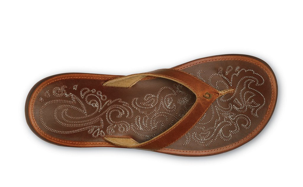Olukai Paniolo Women's Natural Leather Beach Sandals