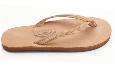 Rainbow Sandals Flirty Braidy - Single Layer Premier Leather with Arch Support with a Braided Strap (Womens)