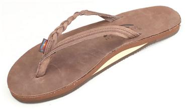 Rainbow Sandals Flirty Braidy Single Layer Premier Leather with Arch Support with a Braided Strap (Womens)