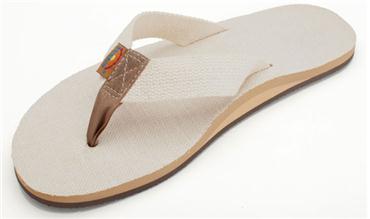 Rainbow Sandals Single Layer Hemp Top and Strap with Arch Support (Mens)