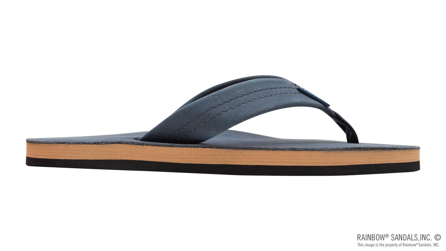 Rainbow Sandals Limited Edition Women's 1" Wide Strap Single Layer Arch Custom Colors - Navy (Womens)