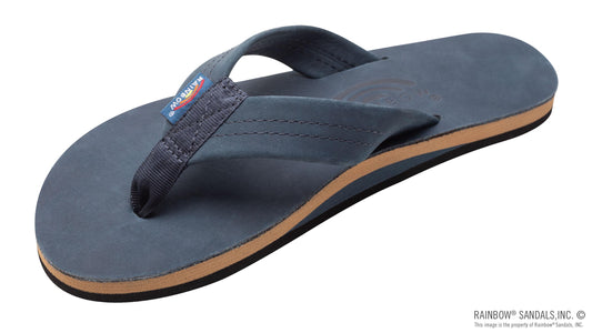 Rainbow Sandals Limited Edition Women's 1" Wide Strap Single Layer Arch Custom Colors - Navy (Womens)