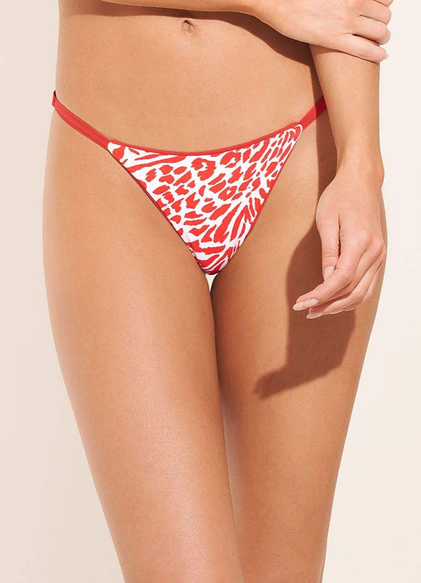 Maaji Red Camellia Flash Single Strap Bikini Bottom