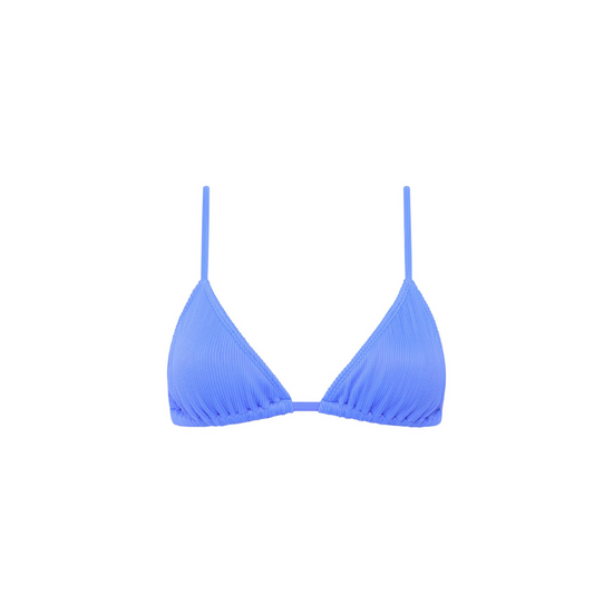 Kulani Kinis Bralette Bikini Top - Breezy Blue Ribbed
