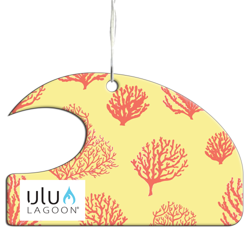 Ulu Lagoon Totally Coral Mini Wave Air Freshener (Coconut Surf Wax Scent)