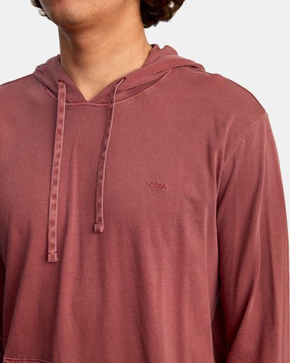 RVCA PTC Pigment Hooded Long Sleeve Tee