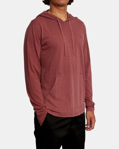 RVCA PTC Pigment Hooded Long Sleeve Tee