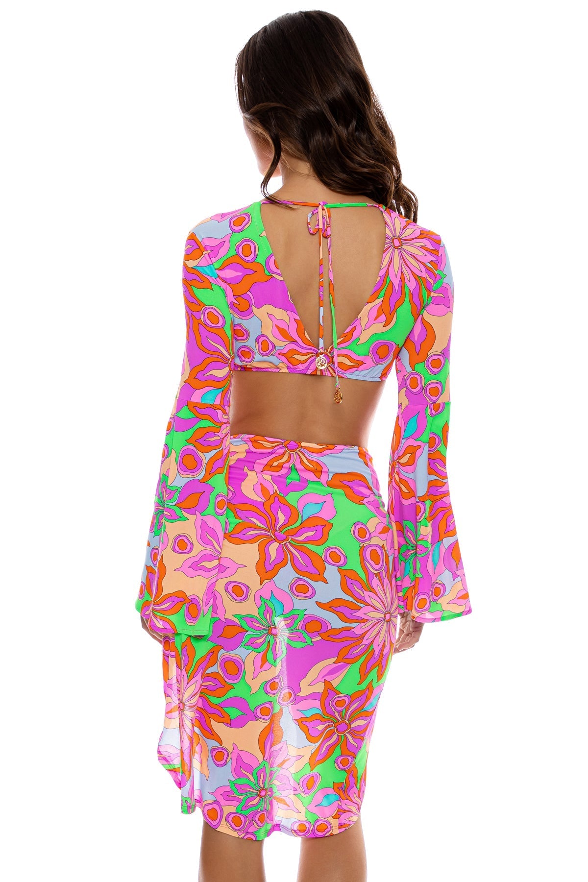 Luli Fama Vivi Il Momento Drawstring Loop Crop Top