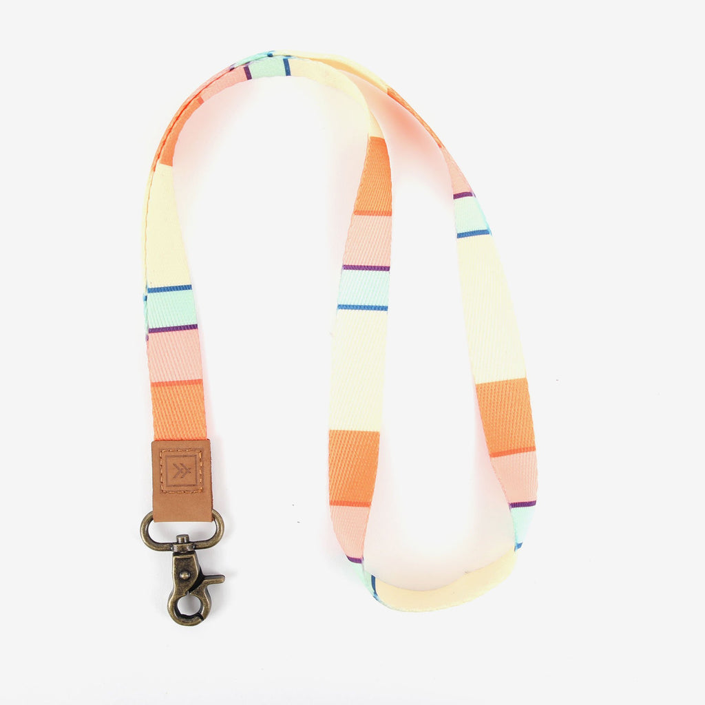 Thread Wallets Emily Neck Lanyard - green, yellow and pink stripe ...