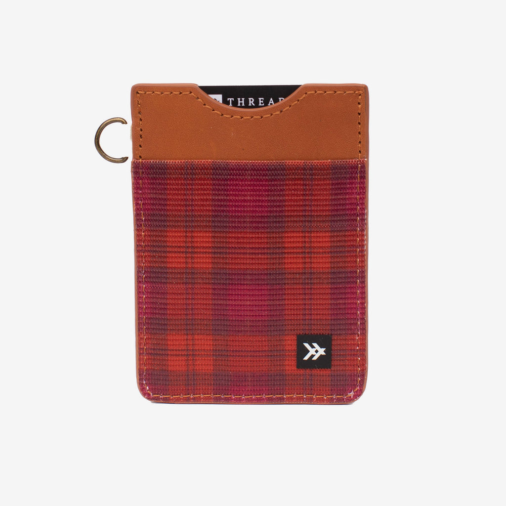 Thread Wallets Rosewood Vertical Wallet - brown checker pattern ...