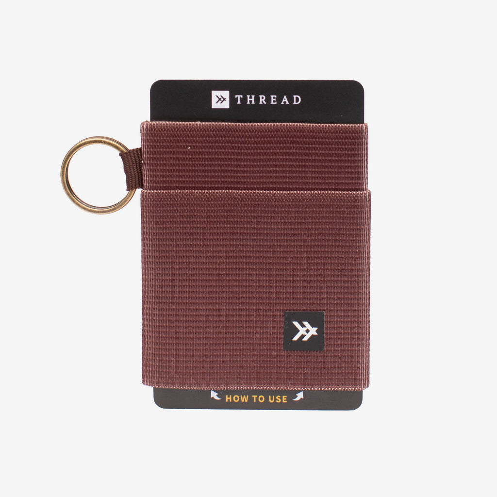 Thread Wallets Chocolate Elastic Wallet - solid brown elastic wallet ...