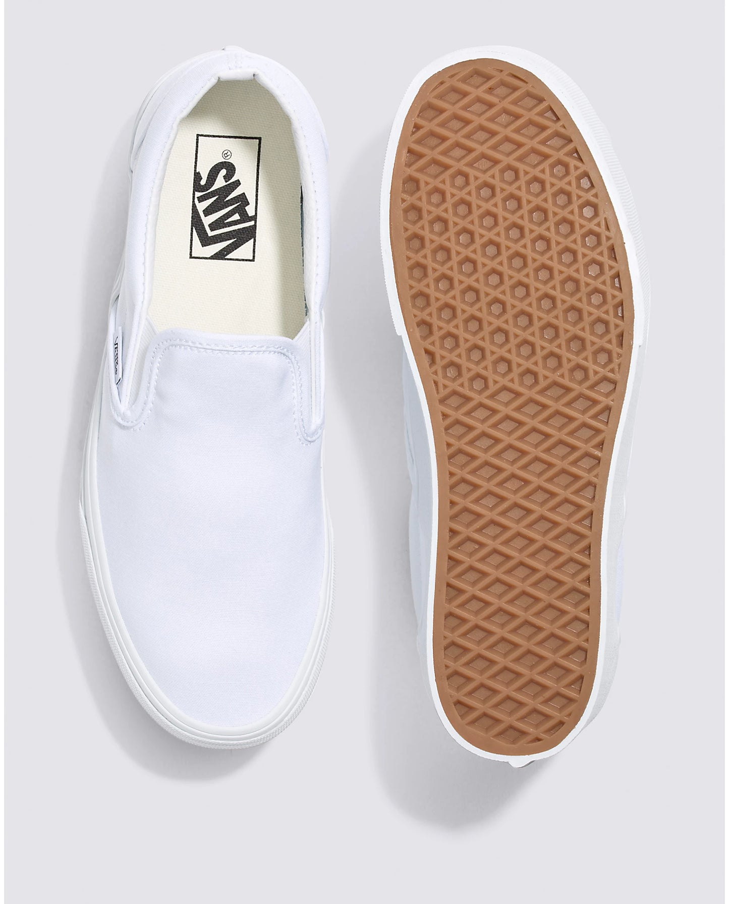 Classic Slip-On Stackform Shoe - Womens No Lace White Sneaker Sand Co.