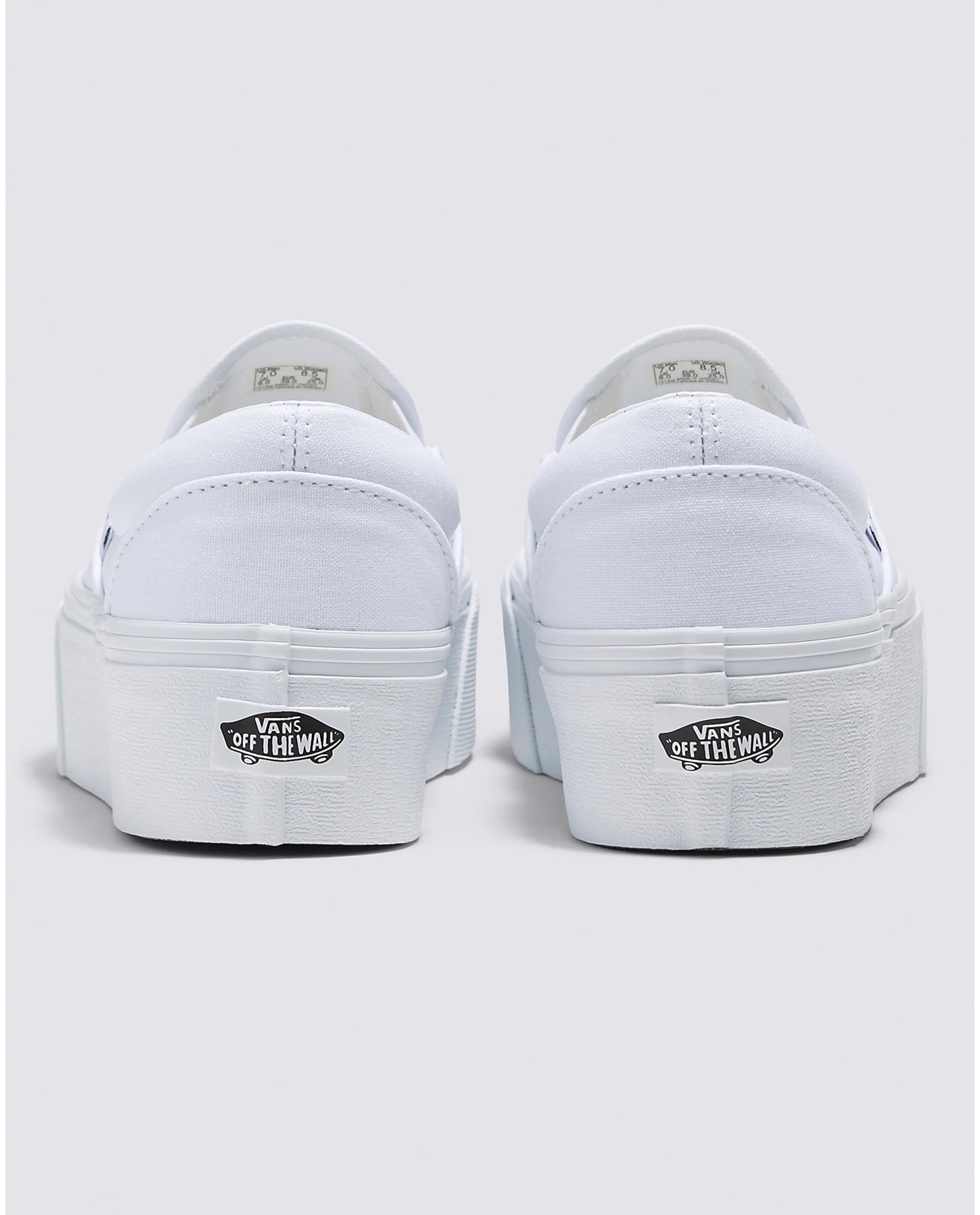 Womens all white slip 2025 on vans