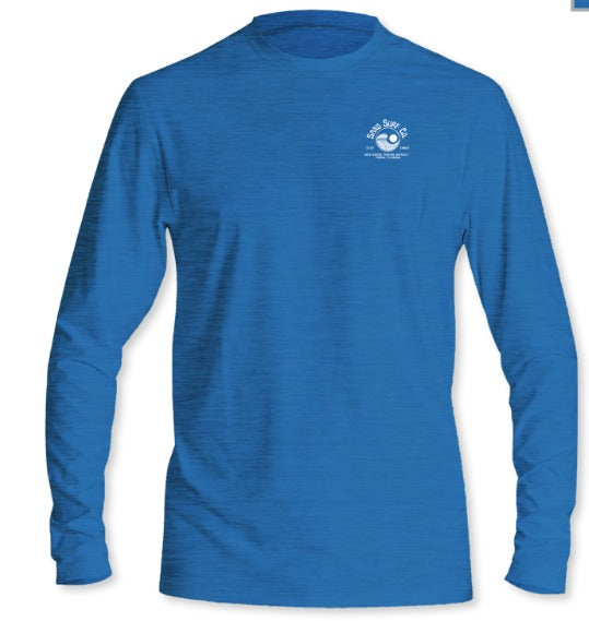 Sand Surf Co. Yin Yang Logo Hybrid Long Sleeve UV Shirt - Royal Blue
