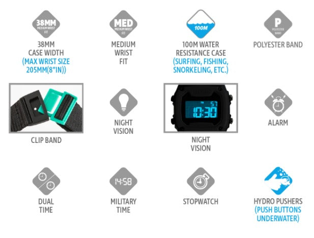 Freestyle Shark Classic Clip Watch - Shark Week Mega Hammerhead