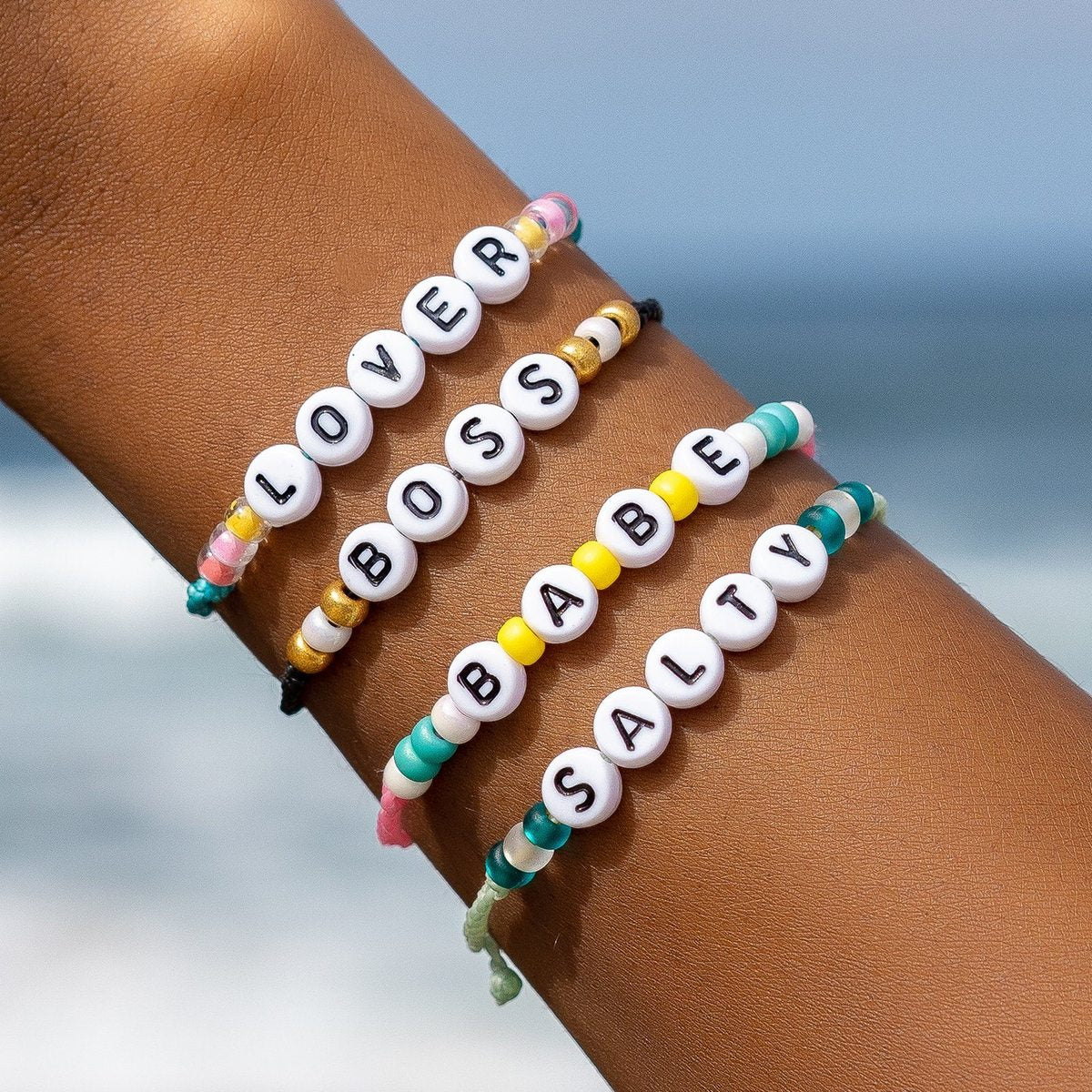 Pura Vida Babe Alphabet Bead Bracelet