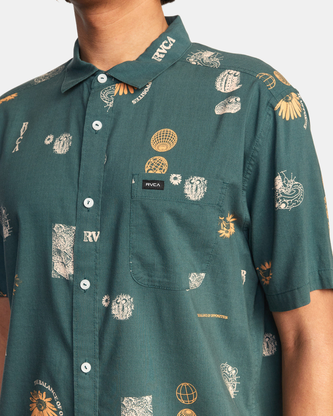 Rvca short sleeve 2025 button up