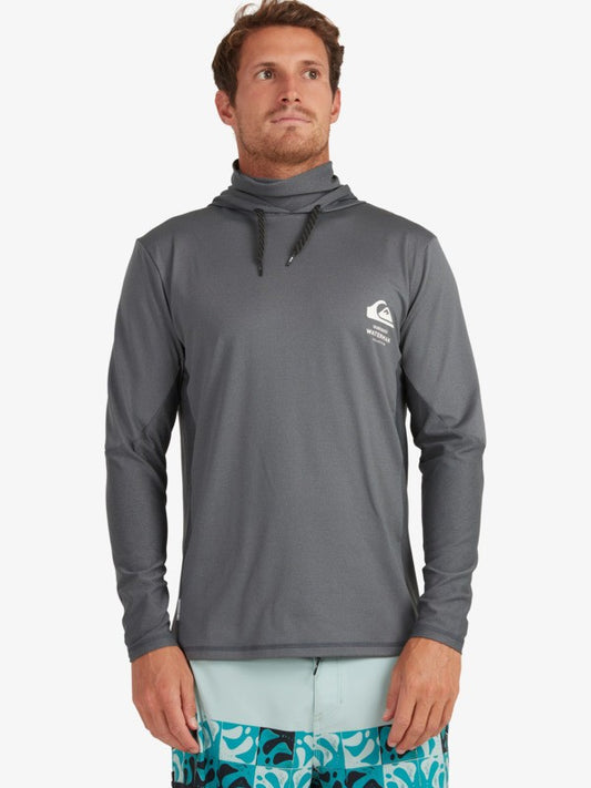 Quiksilver Waterman Angler Hooded Long Sleeve UPF 50 Surf T-Shirt