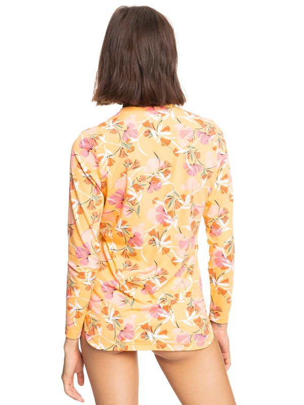 Roxy Sea Skippin Floral Printed Long Sleeve UPF 50 Rashguard