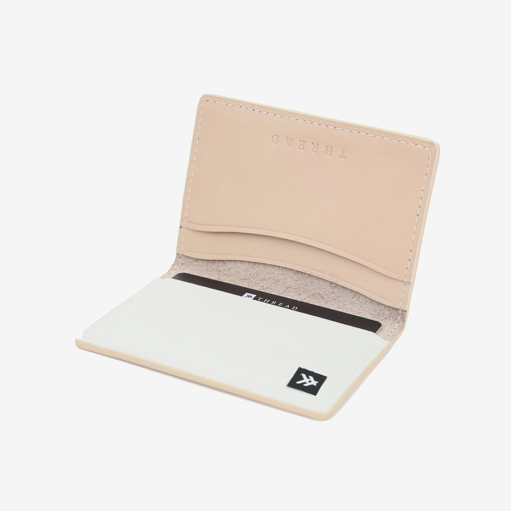 Thread Wallets Bifold Wallet - Off White Leather Wallet – Sand Surf Co.