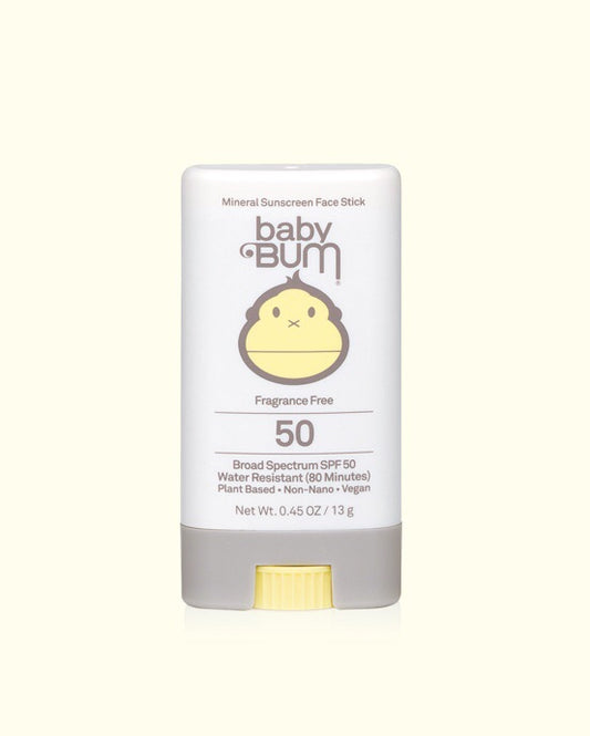 Sun Bum Baby Bum SPF 50 Mineral Sunscreen Face Stick Fragrance Free - 0.45oz