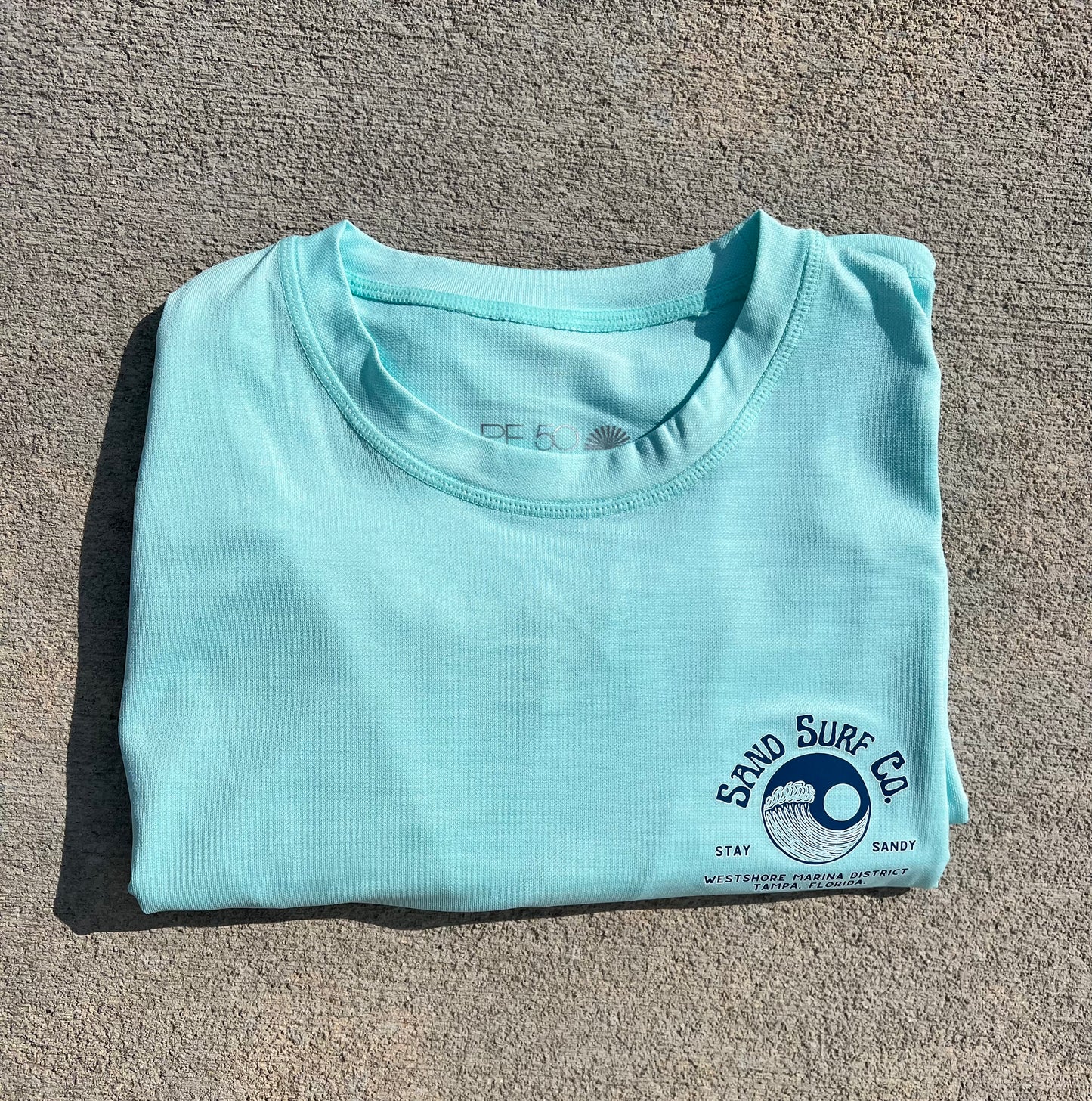Sand Surf Co. Yin Yang  Logo Hybrid Long Sleeve UV Shirt - Light Blue