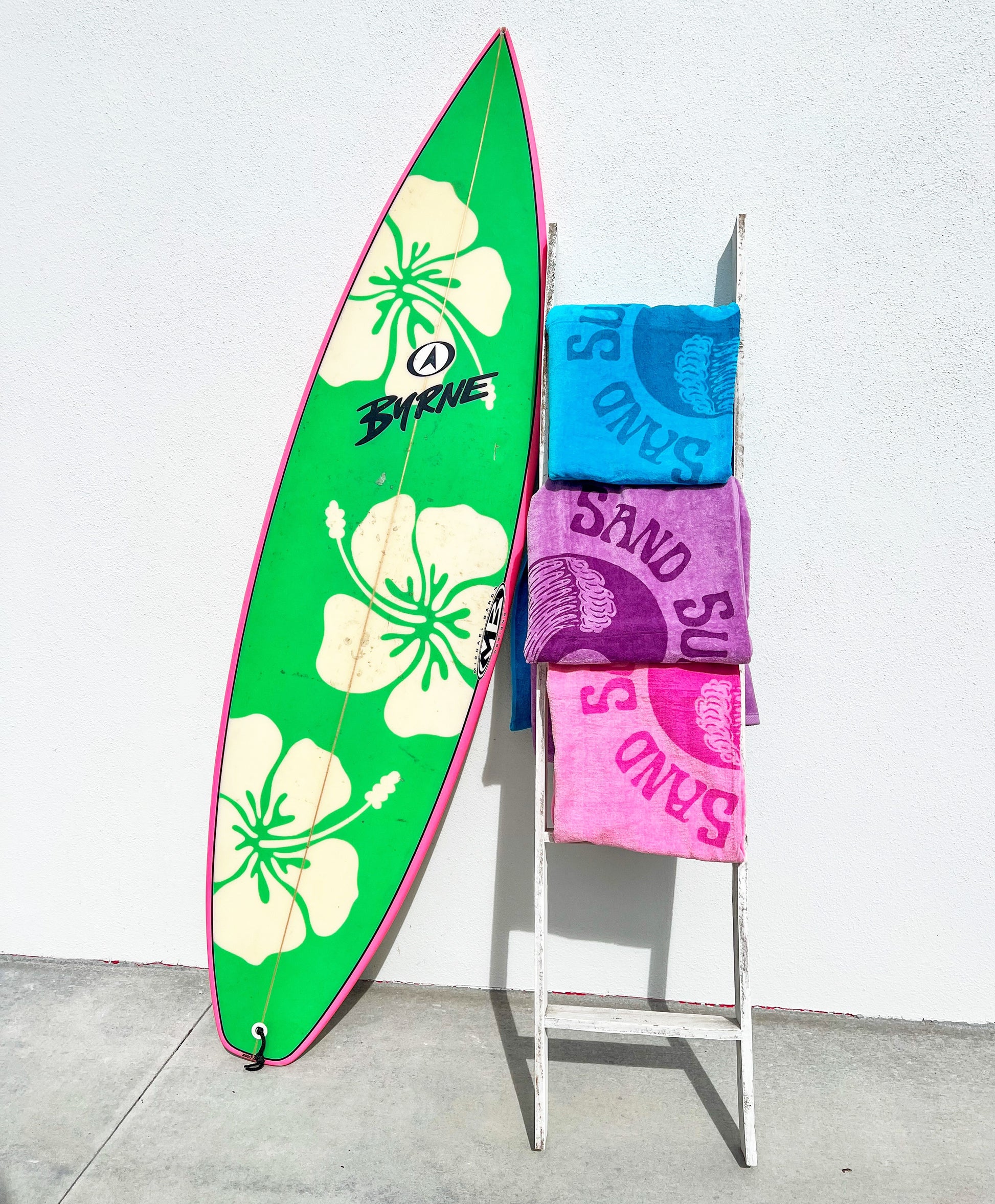 Sand Surf Co. Yin Yang Towel - Lavender Purple Terry Velour Beach Towel
