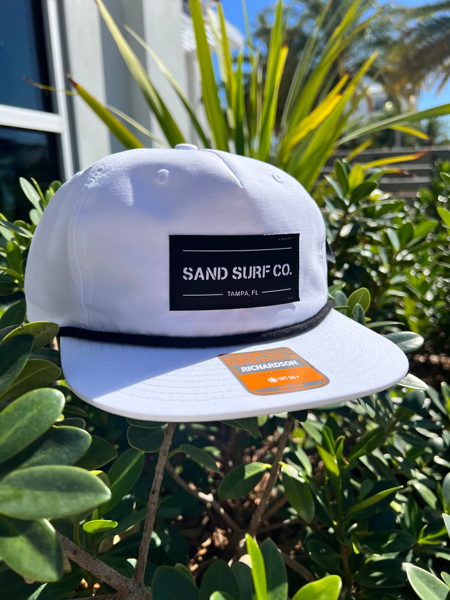 Sand Surf Co. Richardson Patch Logo Hat - White